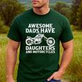 Awesome Dads Have Daughters And Motorcycles Men Fathers Day Men's Casual T-Shirt Forest