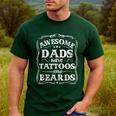 Awesome Dads Have Tattoos And Beards Father's Day 2025 Men's Casual T-Shirt Forest