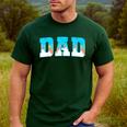 Baseball Dad Ice Cream Drip Happy Fathers Day Men's Casual T-Shirt Forest