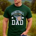 Basketball Dad Coach Sports Fan Men's Casual T-Shirt Forest