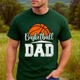 Basketball Dad Basketball Player Game Day Father's Day Men's Casual T-Shirt Forest