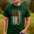Basketball Dad USA US Flag Basketball Men Men's Casual T-Shirt Forest