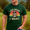 Basset Hound Shirts I Do What I Want Basset Hound Dad Men's Casual T-Shirt Forest