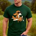 Beagle Flying a Plane Pilot Airplane Dog Mom Dad Men's Casual T-Shirt Forest Beagle Flying a Plane Pilot Airplane Dog Mom Dad Men's Casual T-Shirt Forest