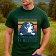 Beagle For Men Women Beagle Dog Mom Dad Beagle Men's Casual T-Shirt Forest
