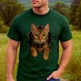 Bengal Cat Lover Animal Pet Bengal Cat Owner Mom Cat Dad Cat Men Women Kids Men's Casual T-Shirt Forest