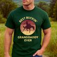 Best Buckin' Granddaddy Western Rodeo Cowboy Bucking Horse Men's Casual T-Shirt Forest