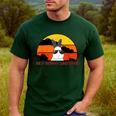 Best Bunny Dad Ever Rabbit Jumper Dad Men's Casual T-Shirt Forest