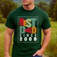 Best Dad Since 2009 Fathers Day Retro Vintage Men's Casual T-Shirt Forest