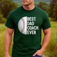 Best Dad Coach Ever Baseball For Sport Lovers Men's Casual T-Shirt Forest