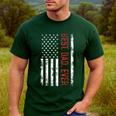 Best Dad Ever US American Flag Gift For Father's Day Short Sleeve Men's Casual T-Shirt Forest