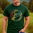 Best Dad In The World Father's Day Vintage Dad Men's Casual T-Shirt Forest