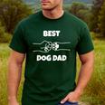Best Dog Dad Fathers Day Best Dad Fist Bump Dog's Paw Men's Casual T-Shirt Forest