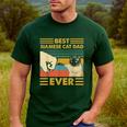 Best Siamese Cat Dad Ever Retro Vintage Sunset Men's Casual T-Shirt Forest Best Siamese Cat Dad Ever Retro Vintage Sunset Men's Casual T-Shirt Forest