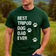 Best Tripod 3 Legged Dog Dad Novelty Dog Dad TShirt Men's Casual T-Shirt Forest