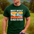 Best Wolf Dad Ever Men's Casual T-Shirt Forest