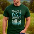 Blessed To Be Called Dad Grandpa And a Great Grandpa Men's Casual T-Shirt Forest