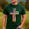 Blessed Dad Christian From Daughter Son Jesus Patriotic Men's Casual T-Shirt Forest