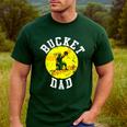 Bucket Dad Softball Dad Baseball Father's Coach Men's Casual T-Shirt Forest