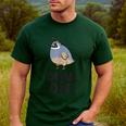 California Quail Bird Dad Quail Dad Men's Casual T-Shirt Forest California Quail Bird Dad Quail Dad Men's Casual T-Shirt Forest