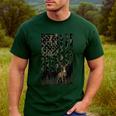 Camo Deer American Flag Graphic Hunting Men Dad Boys Men's Casual T-Shirt Forest
