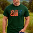 Cat Dad Club Life Is Better With Cats Father's Day 2 Sided Men's Casual T-Shirt Forest