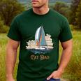 Cat Dad Vintage Catamaran Sailing Men's Casual T-Shirt Forest