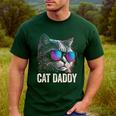 Cat Daddy Shirt Cat Sunglasses Cool Cat Dad Men Father Men's Casual T-Shirt Forest