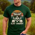 Cat Daddy Sunglasses Sunset Retro Fur Dad Papa Kitten Men Men's Casual T-Shirt Forest