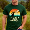Cat Daddy Vintage Cat Lover Cat Dad Fathers Day Men's Casual T-Shirt Forest