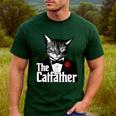 The Cat Father Cool Cat Dad Cat Lovers Men's Casual T-Shirt Forest