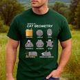 Cat Geometry Math Cat For Cat Dad Cat Mom Kids Men's Casual T-Shirt Forest