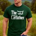 The Catfather Cool Cat Daddy Glasses Men's Casual T-Shirt Forest