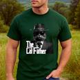 The Catfather Fathersday Best Birthday Cat Dad Men's Casual T-Shirt Forest