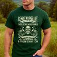 Cement Worker Life Concrete Finisher Dad Father Men's Casual T-Shirt Forest
