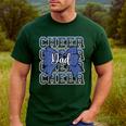 Cheer Dad Daddy Bow Sport Cheerleader Cheerleading Blue Men's Casual T-Shirt Forest