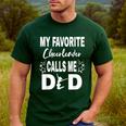 Cheer Dad My Favorite Cheerleader Calls Me Dad Men's Casual T-Shirt Forest