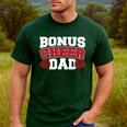 Cheer Stepdad Bonus Cheer Dad Red Men's Casual T-Shirt Forest