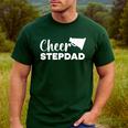 Cheer Stepdad Cheerleading Step Dad Cheerleader Stepfather Men's Casual T-Shirt Forest