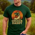 Chicken Daddy Vintage Chicken Dad Farmer Poultry Farmer Men's Casual T-Shirt Forest