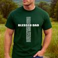 Christian Blessed Dad Cross Father's Day Best Dad Men's Casual T-Shirt Forest Christian Blessed Dad Cross Father's Day Best Dad Men's Casual T-Shirt Forest