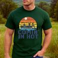Comin In Hot Pontoon Boat Boating Lake For Dad Small Men's Casual T-Shirt Forest