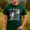 Cool Alpha Wolf Meme Don't Worry Kitten Daddy's Here Men's Casual T-Shirt Forest