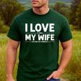 Cool Cornhole Art For Men Dad Love My Wife Husband Corn Hole Small Men's Casual T-Shirt Forest