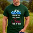 I Get My Cool From My Dad But I Get My Sass From My Mom Men's Casual T-Shirt Forest
