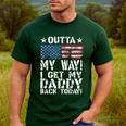 Cool I Get My Daddy Back Today Military Child Small Men's Casual T-Shirt Forest