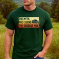 Cool Garbage Man Art For Men Dad Father Garbage Dump Truck Men's Casual T-Shirt Forest