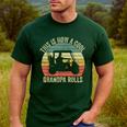 This Is How A Cool Grandpa Rolls Vintage Golf Dad Grandpa Men's Casual T-Shirt Forest