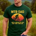 Cool Mountain Biking For Dad Father Biker MTB Bicycle Bike Men's Casual T-Shirt Forest