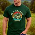 In A Crappie Mood Retro Fishing Sarcastic Dad Men's Casual T-Shirt Forest
